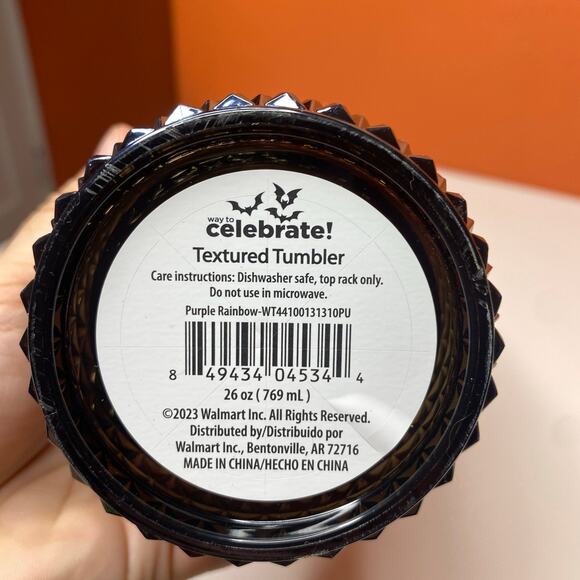 26 OZ Plastic Double Wall Insulated Iridescent Textured Tumbler with Straw - Picture 7 of 7